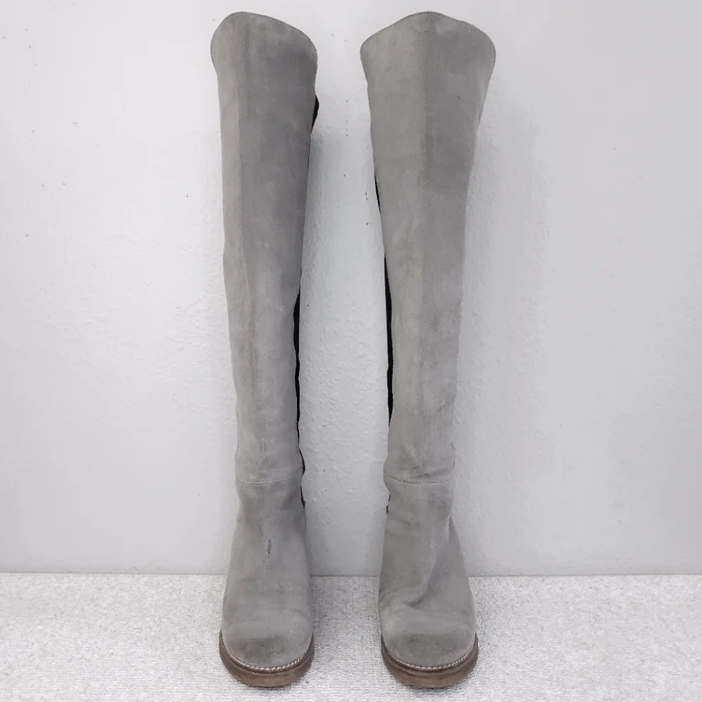 FREE PEOPLE Landry OTK Over-the-Knee Heeled Suede Boots